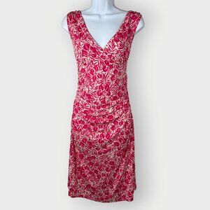 Diane von Furstenberg Silk Dress | 12 | Pink White | Resort Beachy Tropical